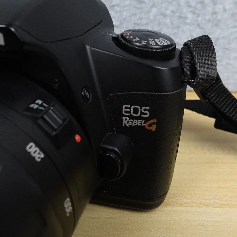 Canon EOS Rebel G 35mm SLR Film Camera w/Tamron 100-300 f5-6.3 Lens and Hood